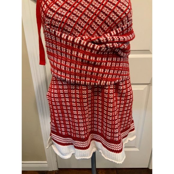 3.1 Phillip Lim Red & White Plaid Knit Jacquard Halter Top, Size S, NWT! $450 - Picture 3 of 7